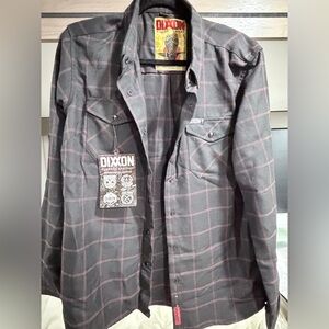 Dixxon women’s  Black Plaid Shirt